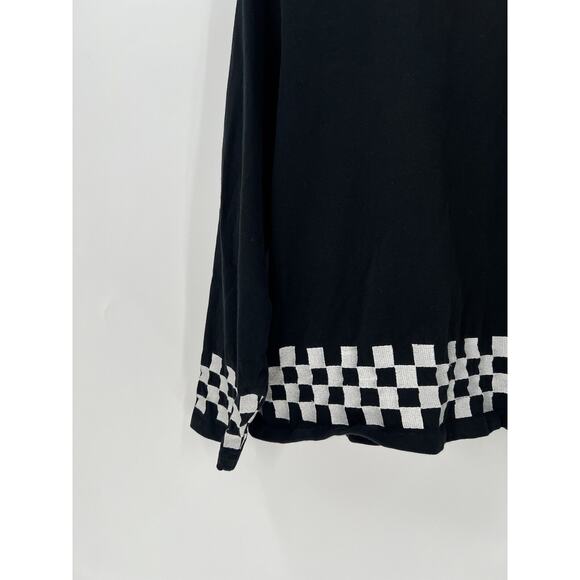 Michael Simon Lite Jacket Womens Medium Black Racecar Racing Flag Cars Buttons - Picture 13 of 16